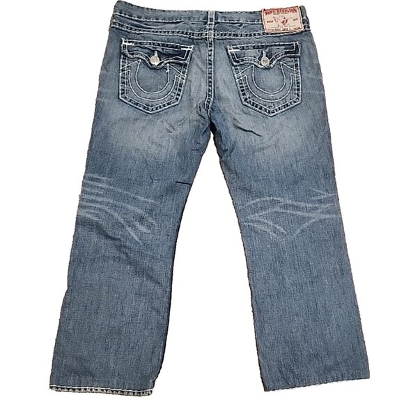 TRUE RELIGION size 42 30 Mens SUPER T Ricky Thick Stitch  Vintage denim Jeans - Picture 7 of 10